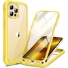 image:imageMiracase Glass iPhone 13 Pro Case 61 inch 2021 Upgrade FullBody Clear Bumper Case with Builtin 9H Tempered Glass Screen Protector for iPhone 13 ProYellow