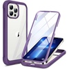 image:imageMiracase Glass iPhone 13 Pro Case 61 inch 2023 Upgrade FullBody Clear Bumper Case with Builtin 9H Tempered Glass Screen Protector for iPhone 13 ProPurple
