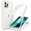 image:imageMiracase Glass iPhone 13 Pro Case 61 inch 2023 Upgrade FullBody Clear Bumper Case with Builtin 9H Tempered Glass Screen Protector for iPhone 13 ProWhite