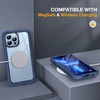 image:imagemiracase Glass iPhone 13 Pro Case 61 inch 2023 Upgrade FullBody Clear Bumper Case with Builtin 9H Tempered Glass Screen Protector for iPhone 13 Pro Dark Blue