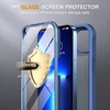 image:imagemiracase Glass iPhone 13 Pro Case 61 inch 2023 Upgrade FullBody Clear Bumper Case with Builtin 9H Tempered Glass Screen Protector for iPhone 13 Pro Dark Blue