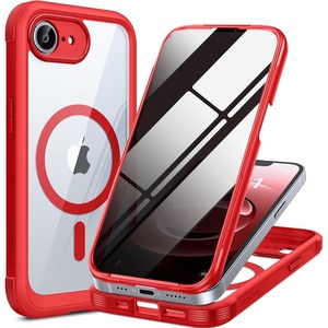 image:imageMiracase for iPhone 15 Pro Case 61with Private Screen ProtectorBlackRed