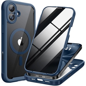 image:imageMiracase for iPhone 17e amp 16e Case with Builtin Private Screen Protector Magnetic with MagSafe FullBody Phone Cover Military Drop Proof 17 E 16 E Bumper 61 inch GreenStorm Blue