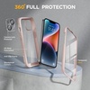 image:imageMiracase Glass Series Designed for iPhone 14 Case 61 inch 2023 Upgrade FullBody Clear Bumper Case with Builtin 9H Tempered Glass Screen Protector and Camera Lens ProtectorCrystal Pink