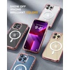 image:imageMiracase for iPhone 14 CaseFullBody Bumper ampScreen ProtectorStorm BlueMagnetic Clear Pink