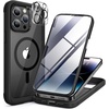 image:imageMiracase for iPhone 14 CaseFullBody Bumper ampScreen ProtectorStorm BlueMagnetic Matte Black