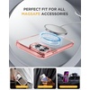 image:imageMiracase for iPhone SE Phone Case 3rd2nd Generation 2022 2020 FullBody with Builtin Glass Screen Protector Heavy Duty 360 Protective Shockproof Bumper Cover for iPhone 8SE BlackMagnetic Clear Pink
