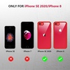 image:imageMiracase for iPhone SE Phone Case 3rd2nd Generation 2022 2020 FullBody with Builtin Glass Screen Protector Heavy Duty 360 Protective Shockproof Bumper Cover for iPhone 8SE BlackRed