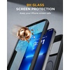 image:imageMiracase for iPhone SE Phone Case 3rd2nd Generation 2022 2020 FullBody with Builtin Glass Screen Protector Heavy Duty 360 Protective Shockproof Bumper Cover for iPhone 8SE BlackMagnetic Matte Black