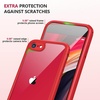 image:imageMiracase for iPhone SE Phone Case 3rd2nd Generation 2022 2020 FullBody with Builtin Glass Screen Protector Heavy Duty 360 Protective Shockproof Bumper Cover for iPhone 8SE BlackRed