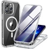 image:imageMiracase for iPhone SE Phone Case 3rd2nd Generation 2022 2020 FullBody with Builtin Glass Screen Protector Heavy Duty 360 Protective Shockproof Bumper Cover for iPhone 8SE BlackMagnetic Clear Glitter