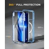 image:imageMiracase for iPhone SE Phone Case 3rd2nd Generation 2022 2020 FullBody with Builtin Glass Screen Protector Heavy Duty 360 Protective Shockproof Bumper Cover for iPhone 8SE BlackMagnetic Clear Blue