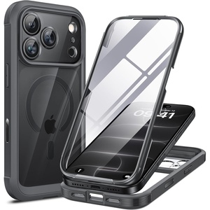 image:imageMiracase for iPhone SE Phone Case 3rd2nd Generation 2022 2020 FullBody with Builtin Glass Screen Protector Heavy Duty 360 Protective Shockproof Bumper Cover for iPhone 8SE BlackDeep Grey
