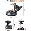 image:imageMiracase for MagSafe Car Mount3800gf Strong Magnet amp 90LBS Suction BaseMagnetic Phone Holders for Your Car 360 Adjustable Dashamp Windshield Wall Mount with Adhesive Suction Cup for All SmartphonesCarbon Black
