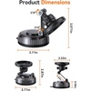 image:imageMiracase for MagSafe Car Mount3800gf Strong Magnet amp 90LBS Suction BaseMagnetic Phone Holders for Your Car 360 Adjustable Dashamp Windshield Wall Mount with Adhesive Suction Cup for All SmartphonesStriped Black