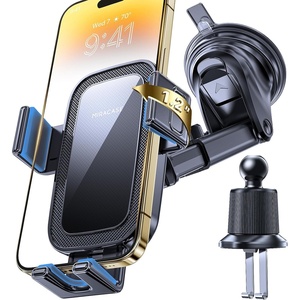image:imageMiracase 3in1 Car Phone Holder Mount Universal Cell Phone Holders for Your Car Dashboard Air Vent Windshield Compatible with iPhone 16 15 14 13 12 11 Pro Max Xs XR X Gray