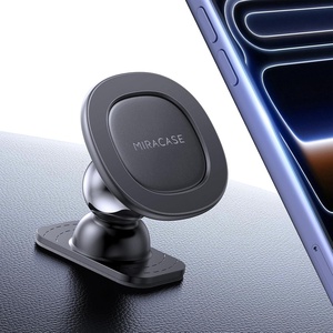 image:imageMiracase Latest Upgrade for MagSafe Car Mount 33LBS Strong Suction amp 2200gf Magnetic Small Phone Holders for Your Car Dashboard 360 Adjustable Car Phone Holder Mount for iPhone Garmin GPSGlossy Black