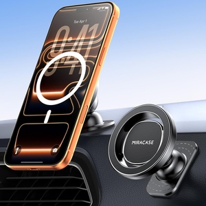 image:imageMiracase Latest Upgrade for MagSafe Car Mount 33LBS Strong Suction amp 2200gf Magnetic Small Phone Holders for Your Car Dashboard 360 Adjustable Car Phone Holder Mount for iPhone Garmin GPSGraphite