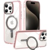 image:imageMiracase Designed for iPhone 15 Pro Case with Stand Compatible with MagSafe 2024 Upgraded Magnetic Ring Holder Flexible amp Reliable Shockproof Phone Cases Designed for iPhone 15 Pro Clear Pink