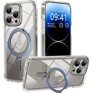 image:imageMiracase Designed for iPhone 15 Pro Case with Builtin Kickstand Compatible with MagSafe Magnetic Ring Holder Flexible amp Reliable Shockproof Phone Cases for iPhone 15 Pro Clear