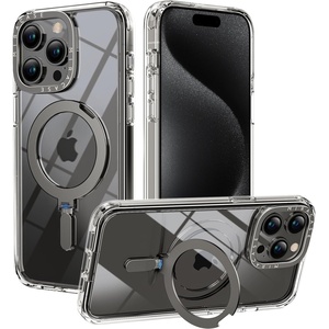 image:imageMiracase Designed for iPhone 15 Pro Case with Stand Compatible with MagSafe 2024 Upgraded Magnetic Ring Holder Flexible amp Reliable Shockproof Phone Cases Designed for iPhone 15 Pro Clear Black