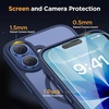 image:imageMiracase Magnetic for iPhone 18 Pro Max Case Glass BlueDark Blue