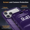 image:imageMiracase Magnetic for iPhone 18 Pro Max Case Glass BlueDark Purple