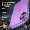 image:imageMiracase Magnetic for iPhone 18 Pro Max Case Glass BlueLilac Pink
