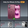 image:imageMiracase Magnetic for iPhone 18 Pro Max Case Glass BlueWine Red