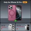 image:imageMiracase Magnetic for iPhone 18 Pro Max Case Glass BlueWine Red