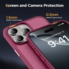 image:imageMiracase Magnetic for iPhone 18 Pro Max Case Glass BlueWine Red