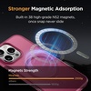 image:imageMiracase Magnetic for iPhone 18 Pro Max Case Glass BlueWine Red