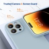 image:imagemiracase Designed for iPhone 14 Pro Max Phone Case with Screen ProtectorUpgraded Enhanced Camera ProtectionShockproof Liquid Silicone Case with Microfiber Lining67 inch Light Green