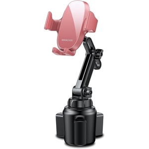 image:imageMiracase Cup Phone Holder for Car Upgraded Version Adjustable Long Neck Car Cup Holder Phone Mount Cradle Friendly Compatible with iPhone Samsung Google and All Smartphones RedBegonia Red
