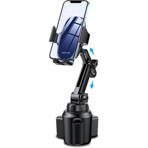 image:imageMiracase Cup Phone Holder for Car Upgraded Version Adjustable Long Neck Car Cup Holder Phone Mount Cradle Friendly Compatible with iPhone Samsung Google and All Smartphones RedBlue
