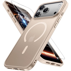 image:imageMiracase Magnetic for iPhone 18 Pro Max Case Glass BlueMatte Beige