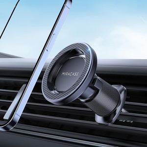 image:imageMiracase Phone Holders for Your Car with Metal Hook Clip Universal Automobile Cradle for Garmin GPS Fit iPhone Android and All Smartphones BlackBlackCarbon Fiber