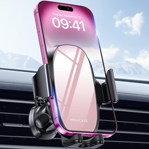 image:imagemiracase Upgraded2nd Generation Universal Phone Holders for Your Car Hands Free Air Vent Car Phone Holder Mount Compatible with iPhone 161514131211 Series and All PhonesPink