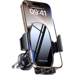 image:imagemiracase Upgraded2nd Generation Universal Phone Holders for Your Car Hands Free Air Vent Car Phone Holder Mount Compatible with iPhone 161514131211 Series and All PhonesBlack Air VentMirrored