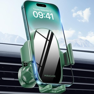 image:imagemiracase Upgraded2nd Generation Universal Phone Holders for Your Car Hands Free Air Vent Car Phone Holder Mount Compatible with iPhone 161514131211 Series and All PhonesGreen
